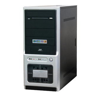 Корпус H-214 Silver-Black 350W 20+4pin SATA USB/Audio