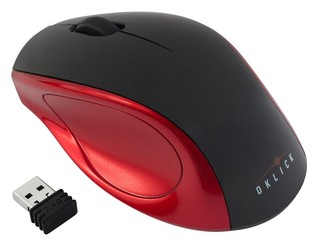 Беспроводная мышь Oklick 412SW Black/Red CORDLESS OPTICAL (800/1600) Nano Receiver USB