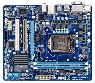Материнская плата GIGA-BYTE GA-H61M-USB3 (B3) s1155 /iH61/ 2xDDR3, PCI-E, DVI VGA, GbLAN, SATA, mATX