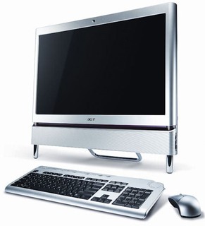 Моноблок Acer AS Z5610 23" Intel C2D E6500/2G/320G/512m GFG210M/DVD-RW/TV/CR/WF/BT/Cam/W7HP/K+m сер