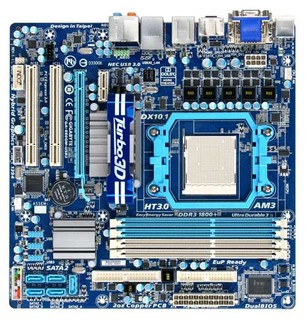 Материнская плата Gigabyte GA-880GM-USB3 Soc-AM3 AMD880G DDR3 mATX AC'97 8ch GbLAN VGA RAID