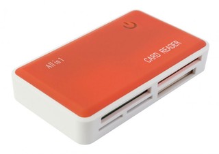 Устройство чтения карт памяти PC PET CR-211ROG USB 2.0 SDHC/CF/XD/MS/TF/M2 (24-in-1) Rubber Orange