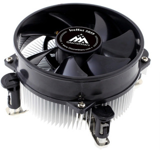 Вентилятор GlacialTech IceHut 1150Light Soc-1155/1156 Al втулка 1500RPM Push-pin 3pin 95W OEM