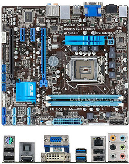 Материнская плата ASUS P8H61-M LX3/SI (Rev 3) s1155 /H61/ 2xDDR3, PCI-E,VGA,SATA,GbLAN,mATX,oem