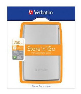 Жесткий диск Verbatim USB 750Gb [53015] Store'n'Go (5400rpm) 8Mb 2.5" (серебристый)