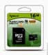 Флеш карта microSDHC 16Gb Class10 Apacer AP16GMCSH10-R + adapter