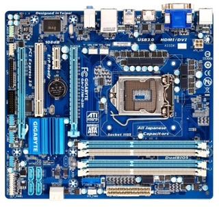 Материнская плата GIGA-BYTE GA-Z77M-D3H s1155 /Z77/4xDDR3, 2xPCI-E,D-Sub,DVI,HDMI,GbLAN,RAID,mATX