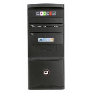Корпус H-216 Black 350W 20+4pin SATA USB/Audio