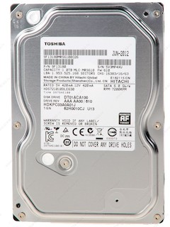 Жесткий диск Toshiba SATA-III 1Tb DT01ACA100/HDS721010DLE630 (7200rpm) 32Mb 3.5" Toshiba/Hitachi