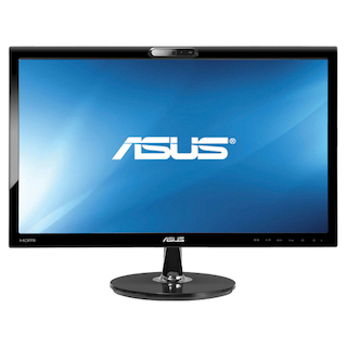 Монитор Asus 21.5" VK228H Black TN LED 2ms 16:9 DVI HDMI M/M Cam 80M:1 300cd