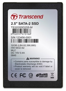 Накопитель SSD SATA 32Gb Transcend MLC (TS32GSSD25S-M) 2.5