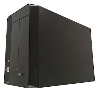 Корпус FORMULA FI-100D black 300W MiniITX  2*USB audio 80mm fan