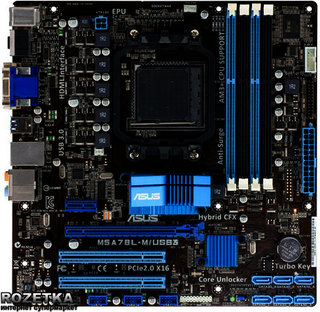 Материнская плата Asus M5A78L-M/USB3 Soc-AM3 AMD760G DDR3 mATX AC'97 8ch GbLAN RAID VGA