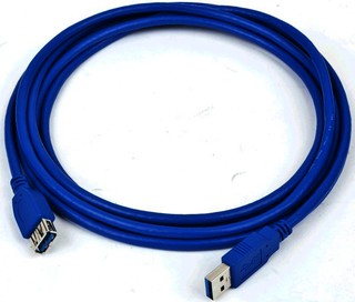 Кабель удлинитель USB3.0 Pro Cablexpert CCP-USB3-AMAF-10, AM/AF, 3м, экран, синий, пакет