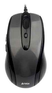 Мышь A4 N-708X-1 V-Track Padless USB Glossy Grey