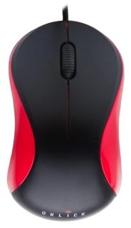 Мышь Oklick 115S for Notebooks Black/Red Optical 1000DPI USB New Package