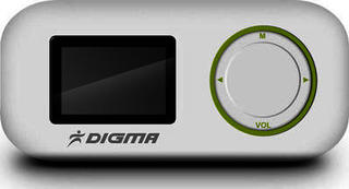 Плеер Flash Digma R1 4Gb White 1.1" FM Dic MicroSDHC HedPh WMA /MP3/WMA/WAV/Micro SDHC/Clip