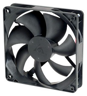 Вентилятор для корпуса GlacialTech CF-1225SBD0AB0031 120x120x25mm шарик 900RPM 3+4pin