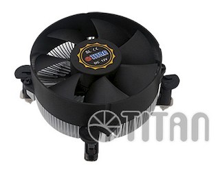 Вентилятор Titan DC-156V925X/R Soc-1150/1155/1156 3pin 27dB Al 80W 267g клипсы низкопрофильный