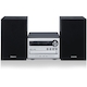 Микросистема Hi-Fi Panasonic SC-PM04EE-S черный с серебром USB, Aux,M-Shape