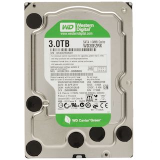Жесткий диск WD SATA-III 3Tb WD30EZRX (5400rpm) 64Mb 3.5"