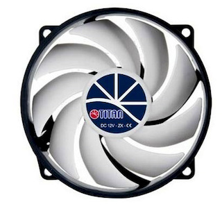 Вентилятор корпусной Titan TFD-9525H12ZP/KU(RB) 95x95x25 4pin 10-27dB 900-2600rpm 116g Z-AXIS