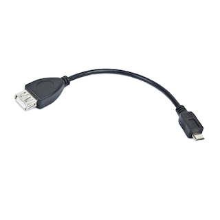 Кабель OTG MicroUSB-M - USB-F, Gembird/Cablexpert A-OTG-AFBM-001  для подключения USB накопителей к мобильным устройствам