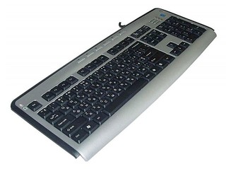 Клавиатура A4 KL-23MUU X-Slim silver/black USB