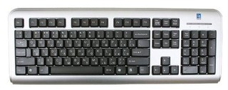 Клавиатура A4 LCD-720 X-Slim silver/black PS/2