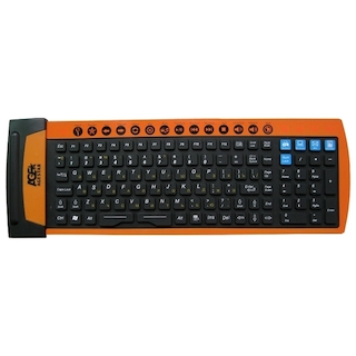 Клавиатура AgeStar HSK825M (BLACK) combo USB, гибкая, черная, 18 м/мед. клавиш