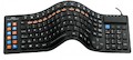 Клавиатура AgeStar HSK840 (BLACK) combo USB+ PS/2, гибкая, черная, 18 м/мед.+6 офис. клавиш