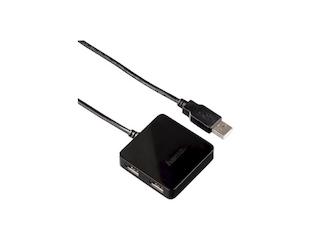 Хаб USB Hama H-12131 Концентратор USB 2.0 1:4 пассивный черный
