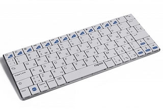 Клавиатура Rapoo E9050 белый USB Беспроводная 2.4Ghz Да