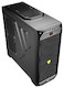 Корпус Aerocool VS-92 черный w/o PSU mATX 1*120mm fan 2*USB3.0 audio HD screwless