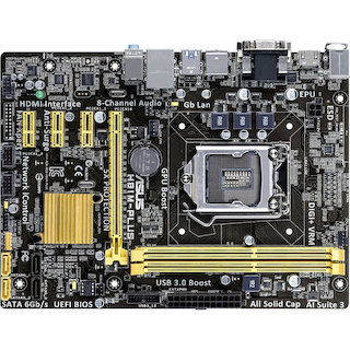 Материнская плата Asus H81M-PLUS Socket-1150 Intel H81 DDR3 mATX AC`97 8ch(7.1) GbLAN SATA6 RAID VGA