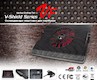 Подставка для ноутбука GlacialTech V-Shield VF black/red 15.6" (295x370x45mm) USB(CN-VF00A000AC0001)