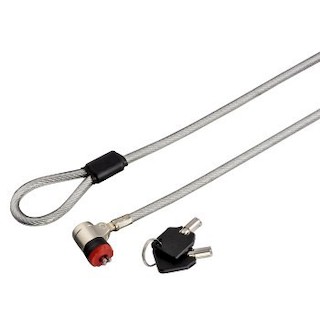 Замок Hama H-54114 для ноутбука 1.8 м стальной трос 6 мм с пластиковым покрытием два ключа