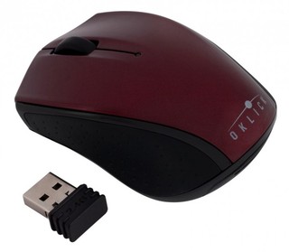 Беспроводная мышь Oklick 525XSW Red/Black Cordless Optical (800/1600) Nano Receiver USB