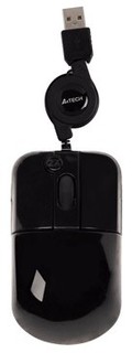 Мышь A4 X5-66E black optical Dual Focus Run On Shine 2X Any Size USB