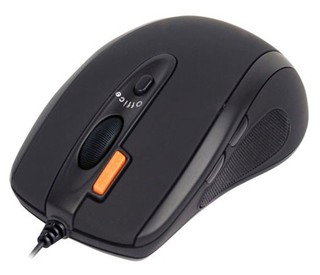 Мышь A4 X5-70MD black optical mini Dual Focus Run On Shine 2X USB