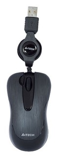 Мышь A4 X6-60MD-1 black mini optical dual focus glaser 2x USB