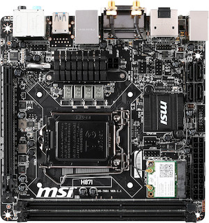 Материнская плата MSI H87I Socket-1150 Intel H87 DDR3 mini-ITX AC`97 8ch(7.1) GbLAN SATA3 RAID+DVI+H