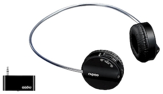 Наушники Rapoo H3070 с ненаправл. микрофоном черные беспр. адаптер 3.5мм и с разъем USB ПК, 2.4Ghz