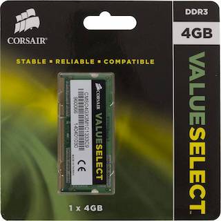 Память SO-DDR3L 4Gb 1333MHz Corsair (CMSO4GX3M1C1333C9) RTL CL9