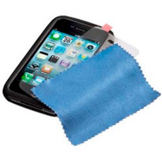 Комплект Hama Gel Skin для iPhone 4 футляр/защитная пленка/салфетка силикон серый (H-107154)