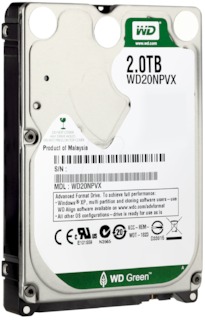 Жесткий диск WD Original SATA-III 2Tb WD20NPVX Green (5400rpm) 8Mb 2.5"