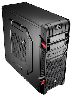 Корпус Aerocool GT черный w/o PSU ATX SECC 2*120mm fan USB2.0 USB3.0 audio HD screwless bott PSU