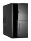 Корпус LinkWorld 727-24 черный w/o PSU mATX SECC 2*USB2.0 audio (437-09)