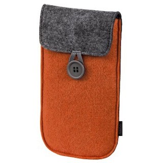Чехол Hama H-114187 SlimFelt для приставки Sony/Nintendo универсальный оранжевый/серый