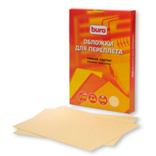 Обложка Buro BU-2007y A4 желтая 230g/кв.м под кожу 100шт